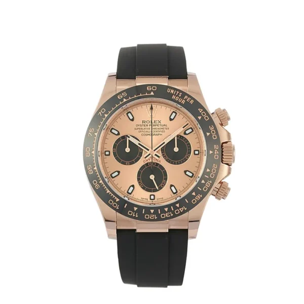 Rolex Daytona 18K Rose Gold Ceramic Oysterflex Watch 116515LN Replica