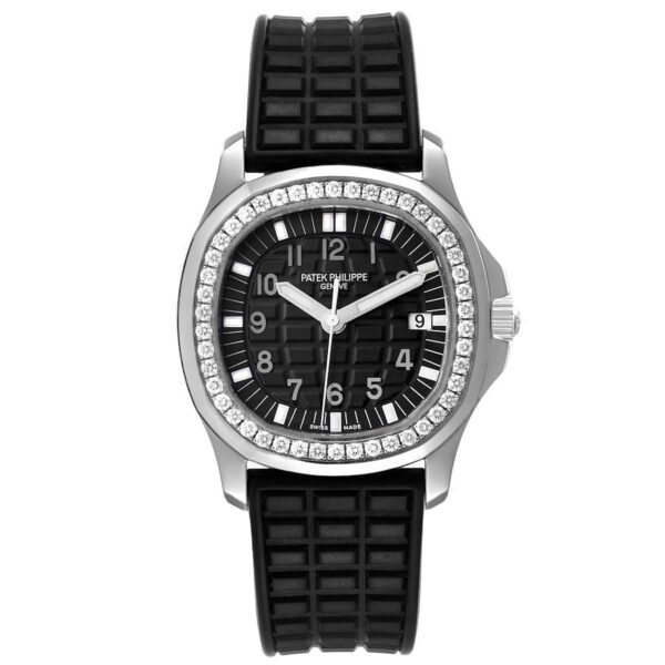 Patek Philippe Aquanaut Steel Black Dial Diamond Ladies Watch 5067