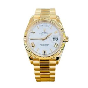 Rolex DayDate 40 18K Yellow Gold 228238 White Roman Dial